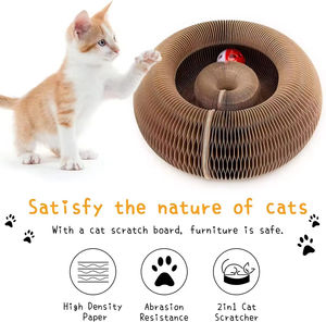 Rascador para Gatos Tipo Acordeón con Campana y Pelota, Material de Papel, Tamaños Personalizados - Product Image 2