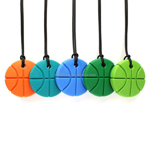 Collar de dentición masticable suave de juguete de pelota de tenis de silicona sin BPA para bebé, regalo de Navidad perfecto - Product Image 1