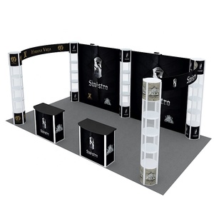 Portable Folding Spiral Twister Tower 10x20 Aluminum Modular Advertising Promotion Display Exhibition Tradeshow Booth