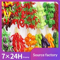 Décorations suspendues artificielles de légumes et fruits (piments, maïs, ail) pour festivals de la récolte, fermes et restaurants