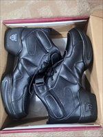Chaussures de Jazz en cuir de vache blanc haut haut coussin d'air baskets de danse Performance chaussures de danse Hip Hop chaussures de Sport