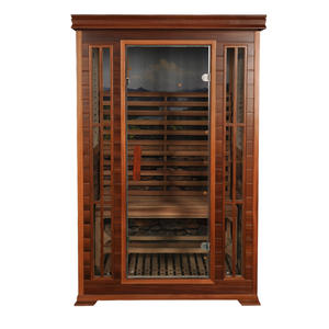 Sauna de infrarrojos segura y ajustable de madera de cedro rojo, ecológica, para 2 personas, spa en casa, sauna de calor seco para todas las estaciones - Product Image 6