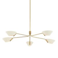 Lustre LED en laiton de style moderne minimaliste du milieu du siècle, dimmable, pour salle à manger et cuisine, modèle Sacramento, idéal pour les projets commerciaux
