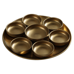 Stainless Steel Nine Compartment Condiment Dish Set 9 Pieces Multifunctional For Barbecue Hot Pot Dipping Bowl - Product Image 3