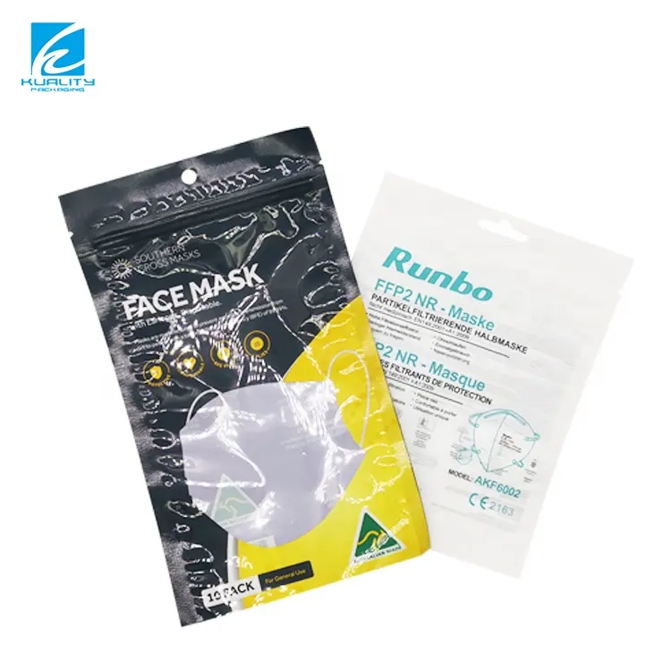 Bolsas de plástico Biodegradable para mascarilla facial, 10 unidades, N95