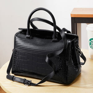 Sac à main bandoulière personnalisé en cuir véritable pour femme, motif <span class=keywords><strong>crocodile</strong></span> - Product Image 1