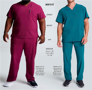 <span class=keywords><strong>Dynamix</strong></span> Blusa Sanitaria Unisex de Cuello en V con Bolsillo en el Pecho, Tejido Twill, Elástica en Cuatro Direcciones, Absorbe la Humedad, Detección de Agujas - Product Image 3