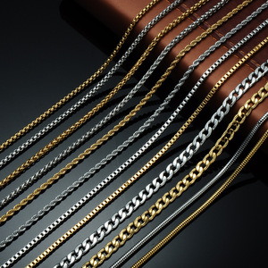 Personalizzato Migliore Vendita 316L In Acciaio Inox 24 pollici Oro Argento Nero Della <span class=keywords><strong>Collana</strong></span> Della Catena Dell'acciaio Inossidabile Degli Uomini Della <span class=keywords><strong>Collana</strong></span> Della Catena - Product Image 2