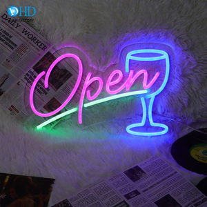 Thiết Kế Mới Không Thấm Nước Mở Giá Rẻ Cà Phê Led Mở Neon Đăng Treo Trên Tường - Product Image 1