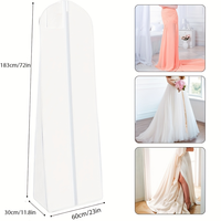 Noir blanc pliable costumes robes personnalisé vêtement de mariée poussière côté-fermeture éclair pliable Non tissé robe de mariée couverture robe couverture sacs