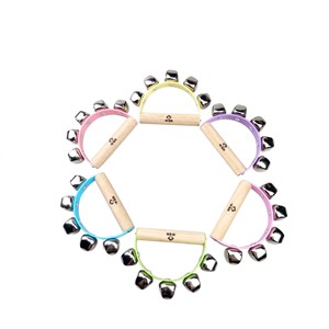 Campanas de Mano de Madera en Forma de Herradura, Color Macaron, para Danza, Percusión Orff, Herramienta de Enseñanza para el Aprendizaje Temprano - Product Image 1
