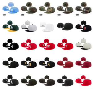 Gorra Ajustada de 6 Paneles de Calidad 5A con Logotipo Bordado Personalizado, Visera Plana, Estilo Béisbol, Gorra Deportiva, Gorra Snapback de Moda para Equipos de Béisbol - Product Image 1