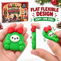 Calendrier de l'Avent Sensoriel Thérapeutique : Boîte Mystère Anti-Stress Apaisante et Jouet de Bien-être Non Toxique en Forme de Dumpling Squishy