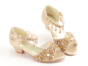 Nuovi sandali estivi da <span class=keywords><strong>bambina</strong></span> alla moda con paillettes scarpe da prestazione per bambini <span class=keywords><strong>tacchi</strong></span> alti da <span class=keywords><strong>bambina</strong></span> 26-38 - Product Image 5