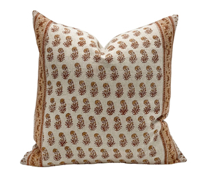 Fodera per <span class=keywords><strong>cuscino</strong></span> quadrata decorativa in puro cotone con stampa floreale <span class=keywords><strong>marrone</strong></span>, stile boho, per divano e camera da letto - Product Image 2