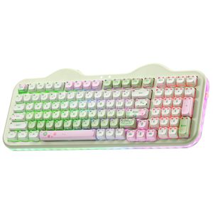 OEM ODM C98 Niedliche Kabellose Mechanische Tastatur Grüner Mao Candy Switch Cake-Tastatur 99 Tasten mit Nummernblock MOA Keycaps BT5024GUS - Product Image 1