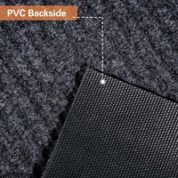 Tapis de bienvenue personnalisable à double rayures, résistant à l'usure, en polyester avec support en PVC
