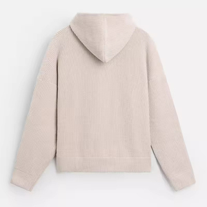 Pull-over en tricot à col zippé, à manches longues et à épaules tombantes, de couleur unie, au design simple, pour hommes - Product Image 3