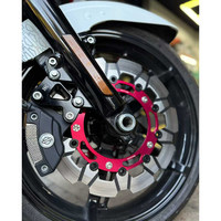 Disque de frein avant Black3 compatible avec Harley 24 Rear Touring 13 pouces, disque de frein Highway Glide 117