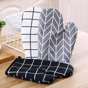 Guantes antiquemaduras de estilo nórdico para horno de microondas, resistentes al calor, gruesos, para cocinar - Product Image 6