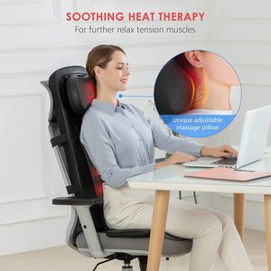 Phenitech Shiatsu masaj koltuk minderi isı ile yoğurma titreşim koltuk minderi masajı - Product Image 4