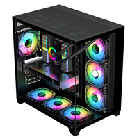 Boîtier d'ordinateur gamer en alliage d'aluminium avec verre trempé, édition panoramique, vue sur la mer, personnalisé, ATX Full Tower, best-seller populaire