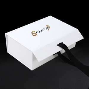 Luxury Folding Gift <b>Box</b> <b>White</b> Large Magnetic Folding Gift Paper <b>Box</b> for Packing Gifts Shoes Clothing - Product Image 1