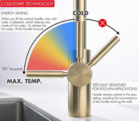 Robinet mélangeur chaud/froid pour lavabo de salle de bain noir, armoires de cuisine coulissantes, robinetterie dorée pour évier, vente en gros, usine OEM, marché américain, hôtels