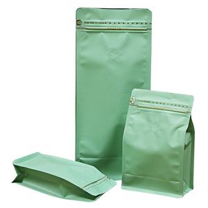 Borsa a chiusura lampo a otto lati su misura all'ingrosso con finestra sacchetti di plastica a prova di umidità per la confezione del caffè - Product Image 4