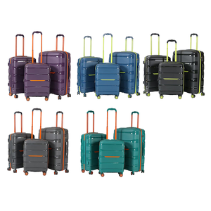 Ensemble de bagages rigides en PP personnalisés de haute qualité, unisexe, légers, grande capacité, valise de voyage à roulettes avec serrure TSA - Product Image 2