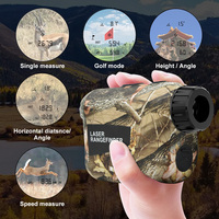 Télémètre de chasse camouflage INORM LA 2000 avec logo personnalisé, grossissement 6X, chargement USB-C, verrouillage de la visée, vibration, mesures multiples