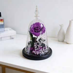 <span class=keywords><strong>Cloche</strong></span> en verre 18x30cm avec <span class=keywords><strong>rose</strong></span> éternelle gravée sous <span class=keywords><strong>cloche</strong></span> <span class=keywords><strong>et</strong></span> base noire, <span class=keywords><strong>rose</strong></span> rouge, cadeau pour <span class=keywords><strong>la</strong></span> Saint-Valentin, Noël - Product Image 3