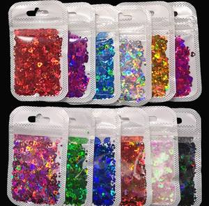 Paillettes en polyester de haute qualité en gros, forme Saint-Valentin, avec logo de designer - Product Image 2