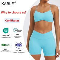 Shorts de sport et yoga sans couture pour femme 2026, en nylon uni, respirants, taille haute en V, effet froncé aux fesses, anti-squat, pour l'entraînement et le fitness