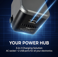 Adaptador de Viaje Universal con Enchufe Retráctil, USB Tipo C PD 20W, Carga Rápida, Resistente al Fuego, Certificado CE, RoHS, FCC, UKCA, para Reino Unido, UE, EE. UU., Australia