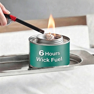 6 Hrs Burning Time Wick DEG <strong>Chaffing</strong> <strong>Fuel</strong> Can Burner Tabletop Fireplace Cooking Buffet Wick <strong>Fuel</strong> - Product Image 2