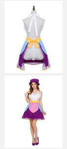 Costume pour la fête d'Halloween : Cosplay <span class=keywords><strong>de</strong></span> la Dame <span class=keywords><strong>de</strong></span> la Théière, une belle tenue <span class=keywords><strong>de</strong></span> demoiselle d'honneur avec <span class=keywords><strong>tablier</strong></span> - Product Image 4