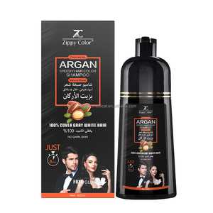 Shampoo Nero Permanente alle Erbe Personalizzato Senza <span class=keywords><strong>Ammoniaca</strong></span> Copre i Capelli Grigi e Favorisce la Crescita dei Capelli - Product Image 2