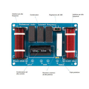 Weah 2506A 2 Way Crossover 300W 4 8 Ohm Audio Filter For Car <b>Stereo</b> <b>System</b> - Product Image 2