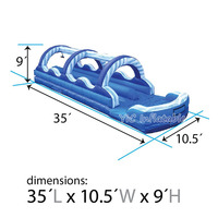 Toboggan Gonflable Géant Double Piste avec Piscine pour Entreprise de Location Personnalisée/OEM