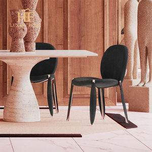 Moderno restaurante Bar muebles Silla de acero inoxidable pierna tela Taburetes de Bar - Product Image 2