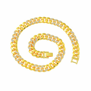 Glossy Splicing Cuban Chain Necklace Hipster Nightclub Personalized Collarbone Chain Tanjing Fashion Lijing Necklace - Product Image 1