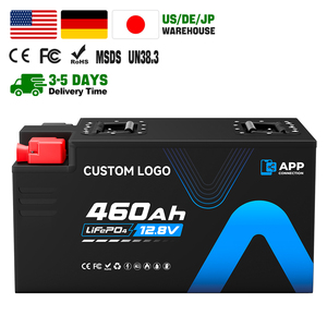 欧盟库存12V锂电池300ah 460ah 560ah 600ah 12.8v Lifepo4蓝牙电池适用于房车太阳能离网空调 - Product Image 1