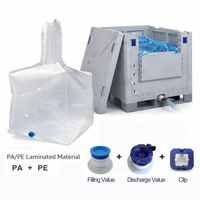 Sac aseptique de 1000 L pour sirop, détergent, conditionneur, sac d'emballage liquide en PE/PA pour conteneur IBC