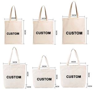 <b>Large</b> Capacity Custom <b>Canvas</b> Cotton Tote <b>Bag</b> for Women Recyclable with Letter Pattern Handbag - Product Image 4