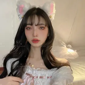 شريط مخصص اللون حزب النادي ارتداء تزيين القط الثعلب نمط الأذن القطيفة فو فو جرس هالوان - Product Image 6