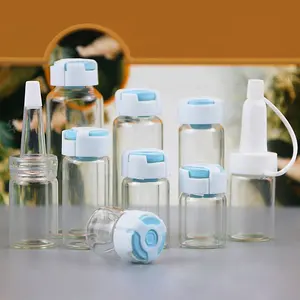 3ml 5ml 7ml 10ml 15ml 30ml temizle kozmetik ambalaj şişesi penisilin ilaç enjeksiyon şişesi cam şişe