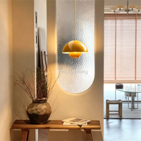 Suspension moderne en forme de pot de fleurs, abat-jour en métal brillant bordeaux, lampe suspendue pour îlot de cuisine, table à manger, chambre à coucher, décoration intérieure