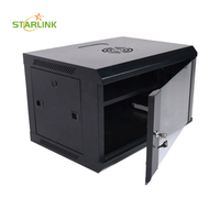 Rak Kabinet Server Starlink Black Pivot Frame 6U 19 inci untuk Pemasangan di Dinding, Tersedia