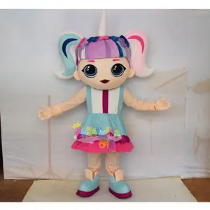 Plaisir de la publicité CE, Costume de mascotte de fille de licorne pour adultes sur mesure, Costumes de mascotte personnalisés de personnage de dessin animé utilisé
